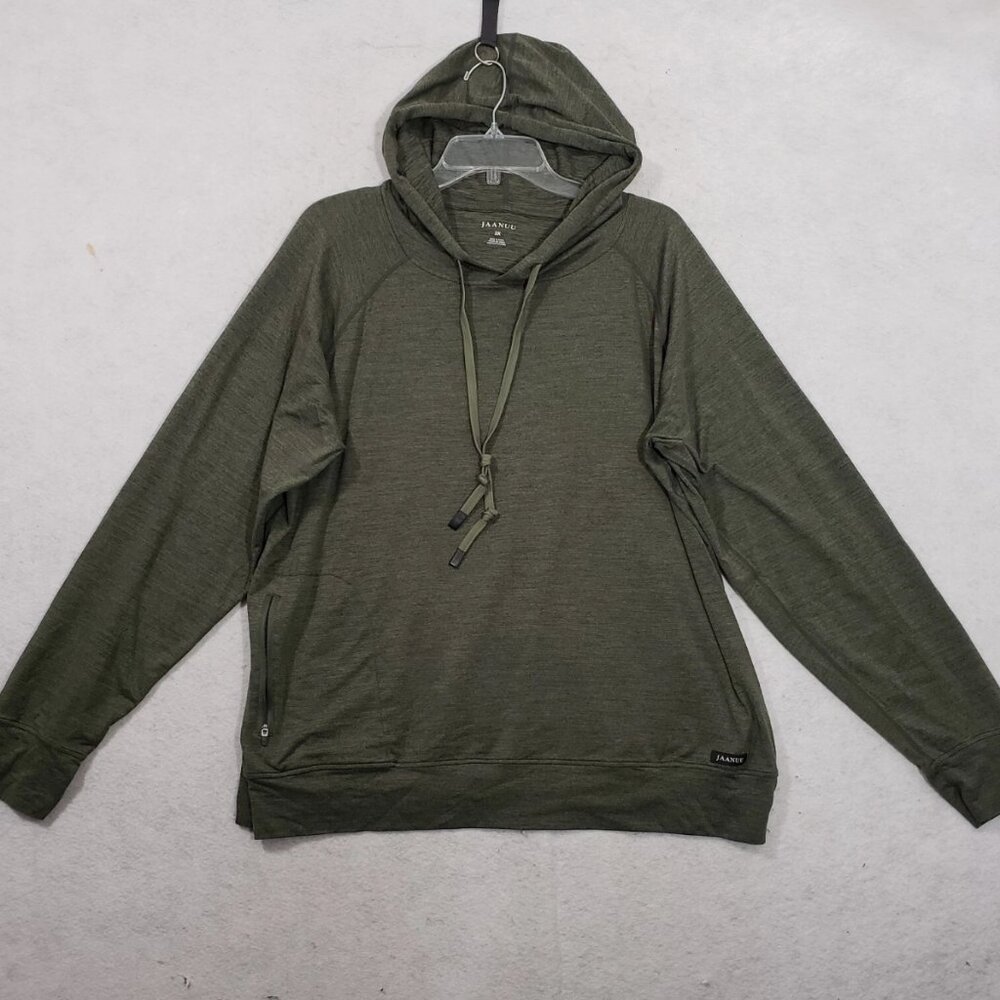 Jaanuu Women's 1-Pocket Lounge Hoodie size XS - HEATHERED OLIVE